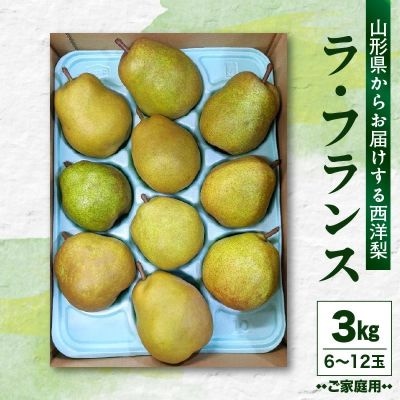 西洋梨(ラフランス)3kg　ご家庭用　0011-2604