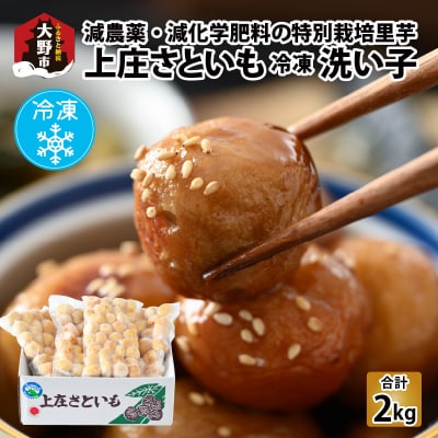 【冷凍里芋】上庄さといも 冷凍 洗い子 2kg(500g × 4袋)