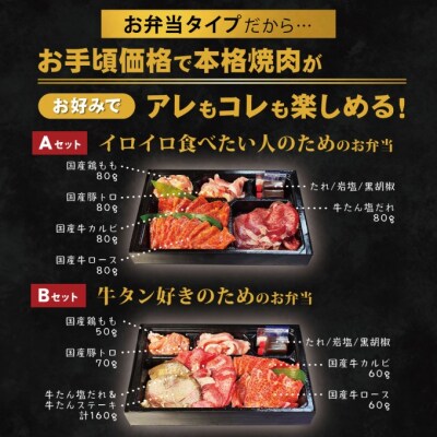 お肉のお弁当 ABセット [800g・約4～6人前][No5354-0738]