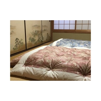 【浅井ふとん店】[抗菌・防ダニ]素朴なコットン掛け布団/シングル・ブルー