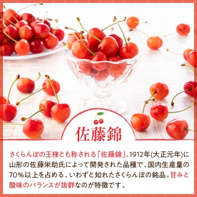 【先行予約】 令和8年産 さくらんぼ 佐藤錦 500g ( バラ詰め ) 