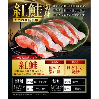 北海道笹谷商店 紅鮭切身5切×3パック【15切】 F4F-8429