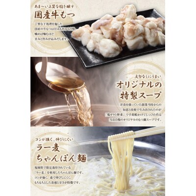 博多もつ鍋 (しょうゆ) セット(3~4人前)