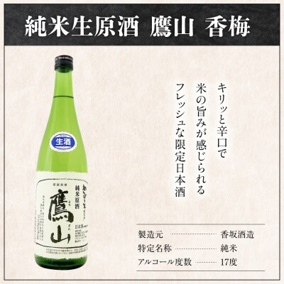 香坂酒造 初しぼり 純米生原酒 鷹山 1,800ml