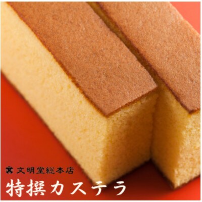 【毎月定期便】【のし付き】文明堂 特撰カステラ文明堂2号(1号×2本)木箱入(長与町)全3回