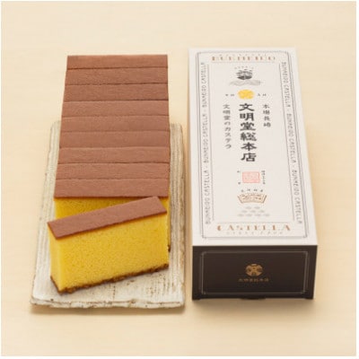 【毎月定期便】文明堂 長崎カステラ2号(1号10切入×2本入)(長与町)全12回
