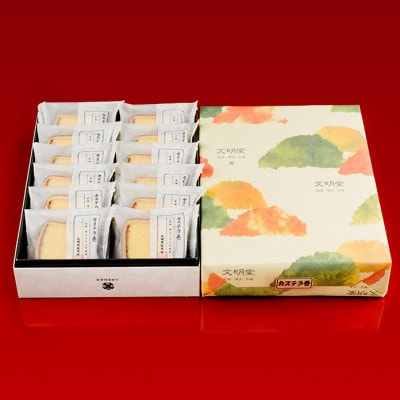 【毎月定期便】文明堂 カステラ巻 12個入(長与町)全3回