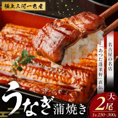 極上三河一色産 うなぎ蒲焼 2尾 熱田蓬莱軒直伝 鰻 蒲焼き 国産 真空パック 冷凍 秘伝タレ