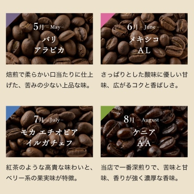【定期便】カフェ・アダチ コーヒー豆 (200g×1袋×12ヶ月) 1ヶ月1袋発送TB-009