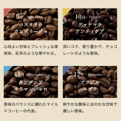 【定期便】カフェ・アダチ コーヒー豆 (200g×1袋×12ヶ月) 1ヶ月1袋発送TB-009
