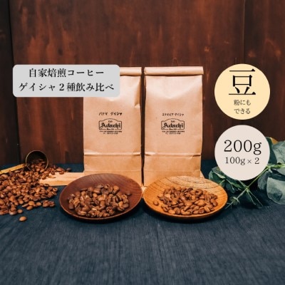ゲイシャ飲み比べ 100g(約10杯分)×2種類 カフェ・アダチST-002