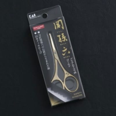 関孫六 セーフティハサミ ゴールド 先丸タイプ 