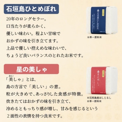 石垣島産お米の食べ比べセット 合計1.1kg【石垣島産 ひとめぼれ】