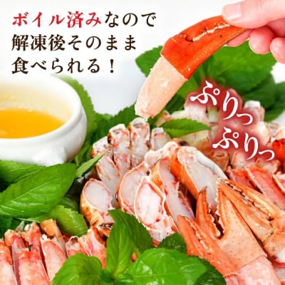 大人気!リピーター続出 まるずわいがに 肩脚肉 総重量3kg 9-15肩相当 20563327 