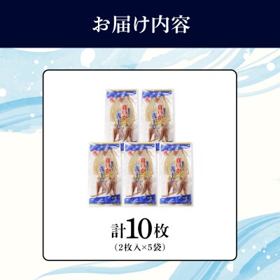 老舗の味 真いかの一夜干し 2枚入5パックセット<秋元水産>