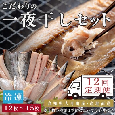 【12回お届け】こだわりの一夜干しセット(12枚~15枚)