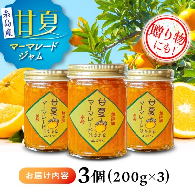 料亭「浮岳茶寮」の甘夏マーマレードジャム 3個セット 糸島市 / 合資会社アコート[AAK005]
