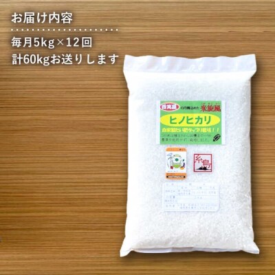 【全12回定期便】米旋風 ヒノヒカリ 5kg 《糸島》【百笑屋】 [ABF022]  お米