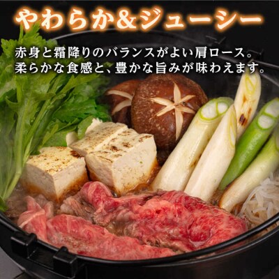 博多和牛 肩ロース スライス 500g 糸島市/幸栄物産 すき焼き しゃぶしゃぶ [ABH047]