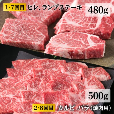 【全12回定期便】 糸島 黒毛和牛 食べ比べセット 2人前 約5.7kg【月1回】 [ACA111]