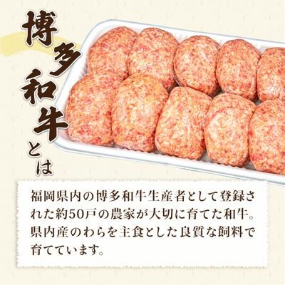 【全3回定期便】A4ランク博多和牛入り特製生ハンバーグ130g×10個×3回  [ACA254]