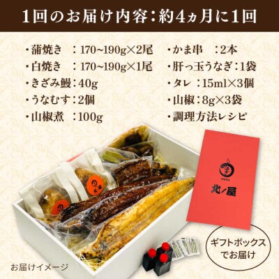 【全3回定期便】北ノ屋づくしうなぎ人気商品7種詰め合わせ(約4ヵ月に1回お届け [ACL005]