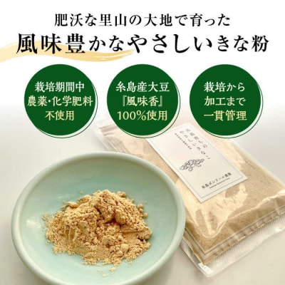 糸島 育ちの やさしい きなこ 100g×2袋 糸島市/糸島ボンテール農園 [ACO002]