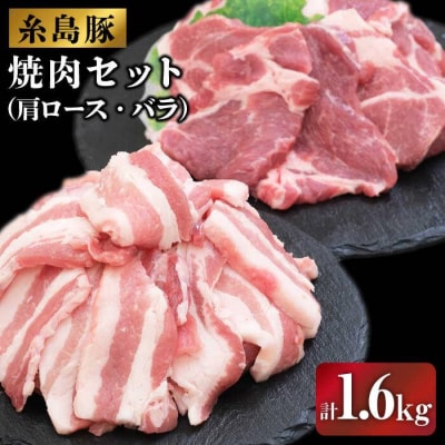 JA糸島 糸島豚 焼肉 セット 肩ロース バラ 糸島市/JA糸島産直市場 伊都菜彩[AED004]