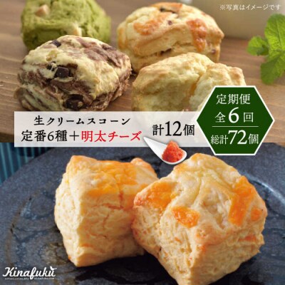 【全6回定期便】 定番スコーン + 明太チーズスコーン 計12個セット 糸島市 [AFA025]
