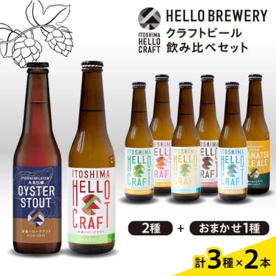 【3種 飲み比べ】糸島 クラフト ビール 瓶 詰め合わせ 6本セット [AGM001]