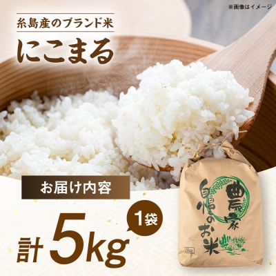 【スピード発送】令和7年産 にこまる 玄米品質1等米 白米 5kg 糸島市産[AGR001]