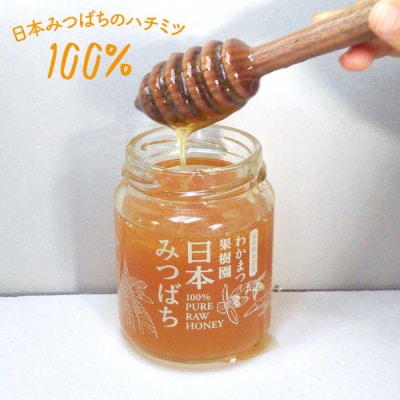 福岡県糸島産わかまつ果樹園の日本蜜蜂のはちみつ100%PURERAW【わかまつ農園】[AHB009]