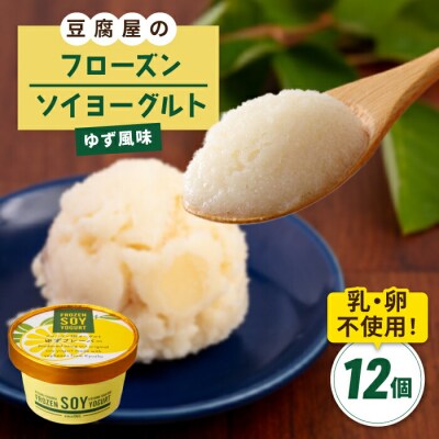 【乳・卵不使用】豆腐屋のフローズンソイヨーグルト ゆず風味 12個/ 高取食品[AHG012]