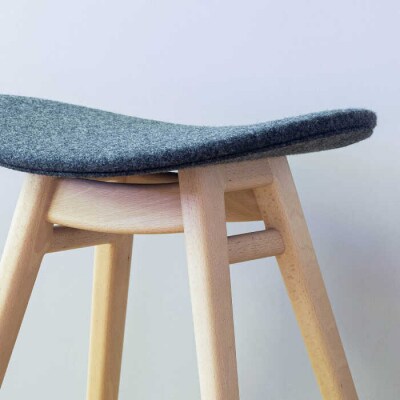nomade stool 〈 Beech × Grey 〉  [AIF008]