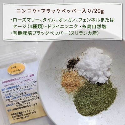オリジナルハーブソルト&ハーブティー4点セット/ 糸島ハーブ・薬香農園コア・ファーム[AJC005]