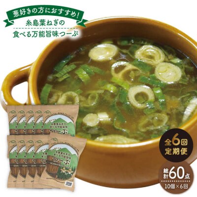 【全6回定期便】糸島 葉ねぎの食べる 万能 旨味つーぷ10個《糸島》【Carna】[ALA036]