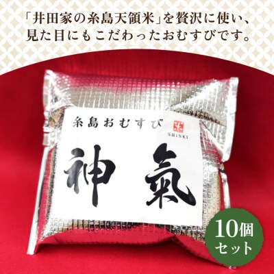 【白米】冷凍 おむすび 10個(10種×各1個)セット 糸島おむすび 神氣 [ANL001]