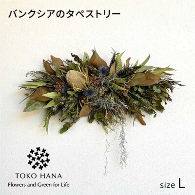 バンクシアのタペストリー(Lサイズ)糸島市/tokohana ドライフラワー [AOC028]