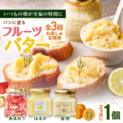 【全3回定期便/2ヶ月に1回】お楽しみ定期便フルーツバター大1個 糸島正キ[AQA065]