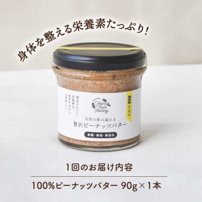 【全3回定期便】贅沢ピーナッツバター落花生100%使用した薄皮付き 90g×1本[ASJ011]