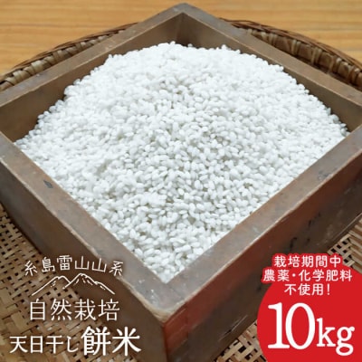 糸島産餅米10kg自然栽培天日干し 糸島市/大石ファーム[ATE006]