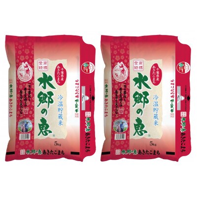 契約栽培【冷温貯蔵米】 令和4年産 水郷の恵 あきたこまち(精米) 5kg×2袋