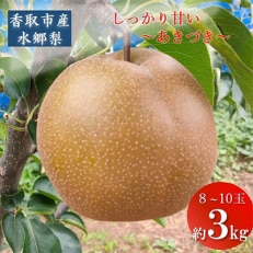 「香取市産水郷梨」あきづき1箱約3kg(8玉～10玉入り)