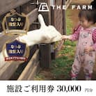 BBQやキャンプなども楽しめる複合施設 THE FARM利用券30,000円分