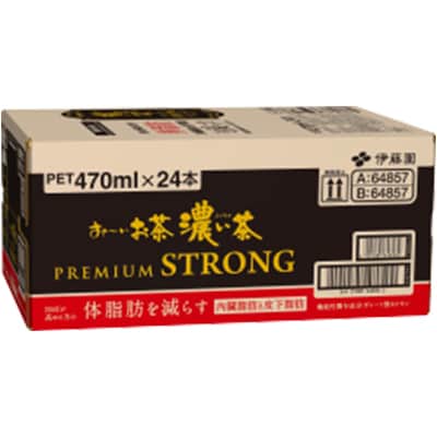 【毎月定期便】おーいお茶 濃い茶 プレミアムストロング 470ml 24本(1箱) 伊藤園全12回