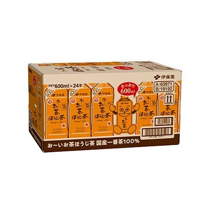 【毎月定期便】お～いお茶 ほうじ茶 600ml 24本(1ケース) 伊藤園 全3回