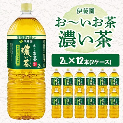 2023年8月発送開始『定期便』おーいお茶濃い茶2L 12本(2ケース) 全3回