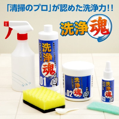 洗浄魂3種類セット 多目的洗剤 & 酸素系漂白剤 & ウロコクレンザー 各1個