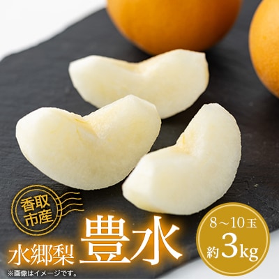 香取市産水郷梨「豊水」 約3kg(8玉～10玉)