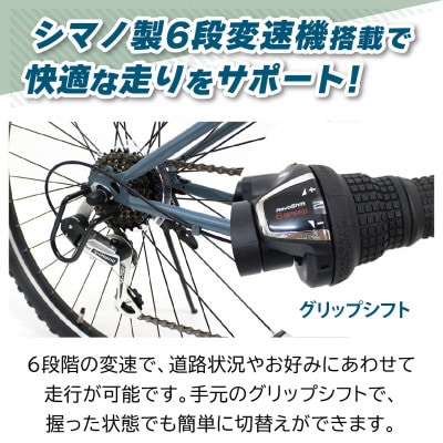 フィールドチャンプ 26インチ6段変速折たたみマウンテンバイク マットグレー MG-FCP266GY